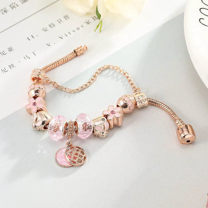 Stylish rose gold geometric bracelet for women, elegant jewellery accessory