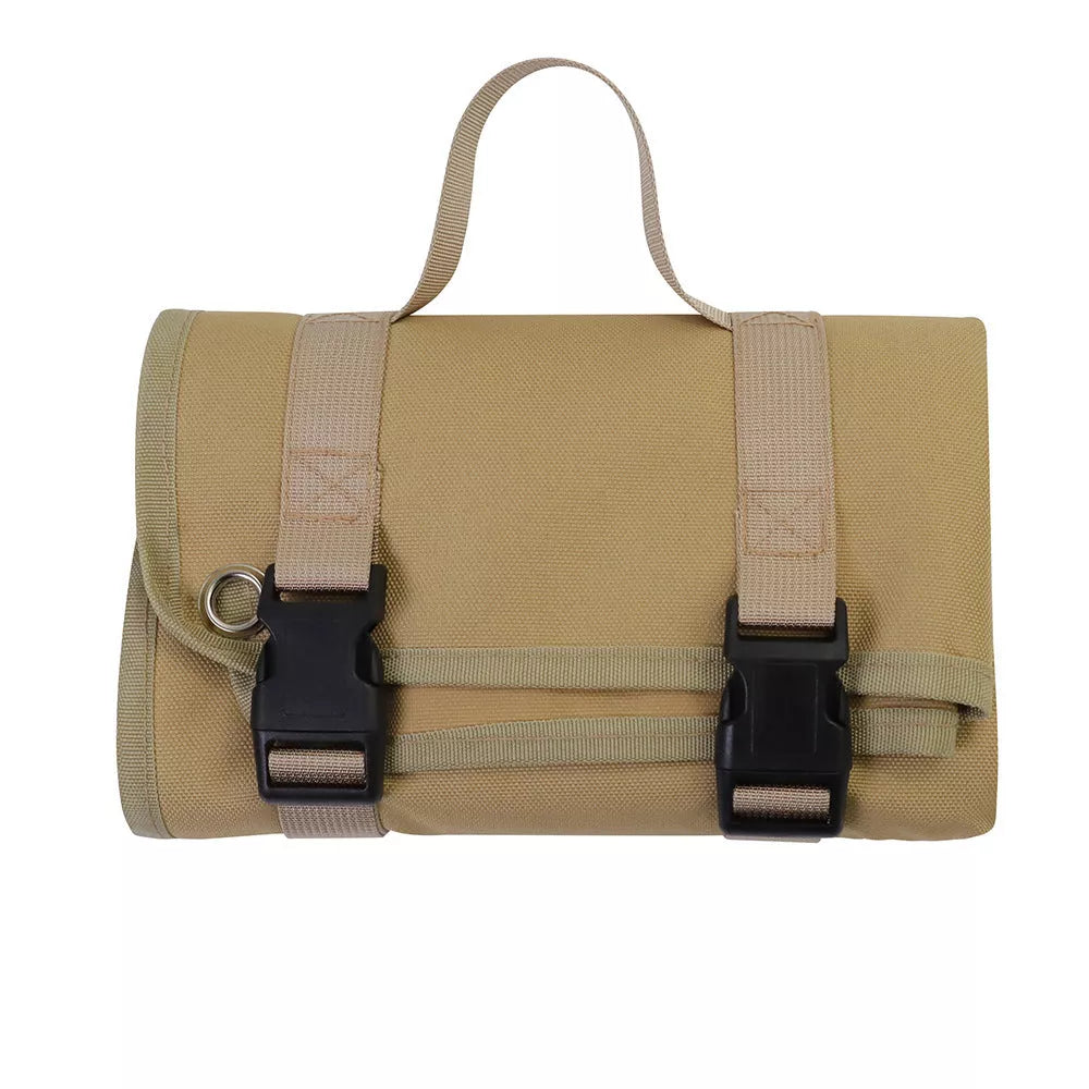 Tactical shooting mat in black, khaki, and army green for outdoor use