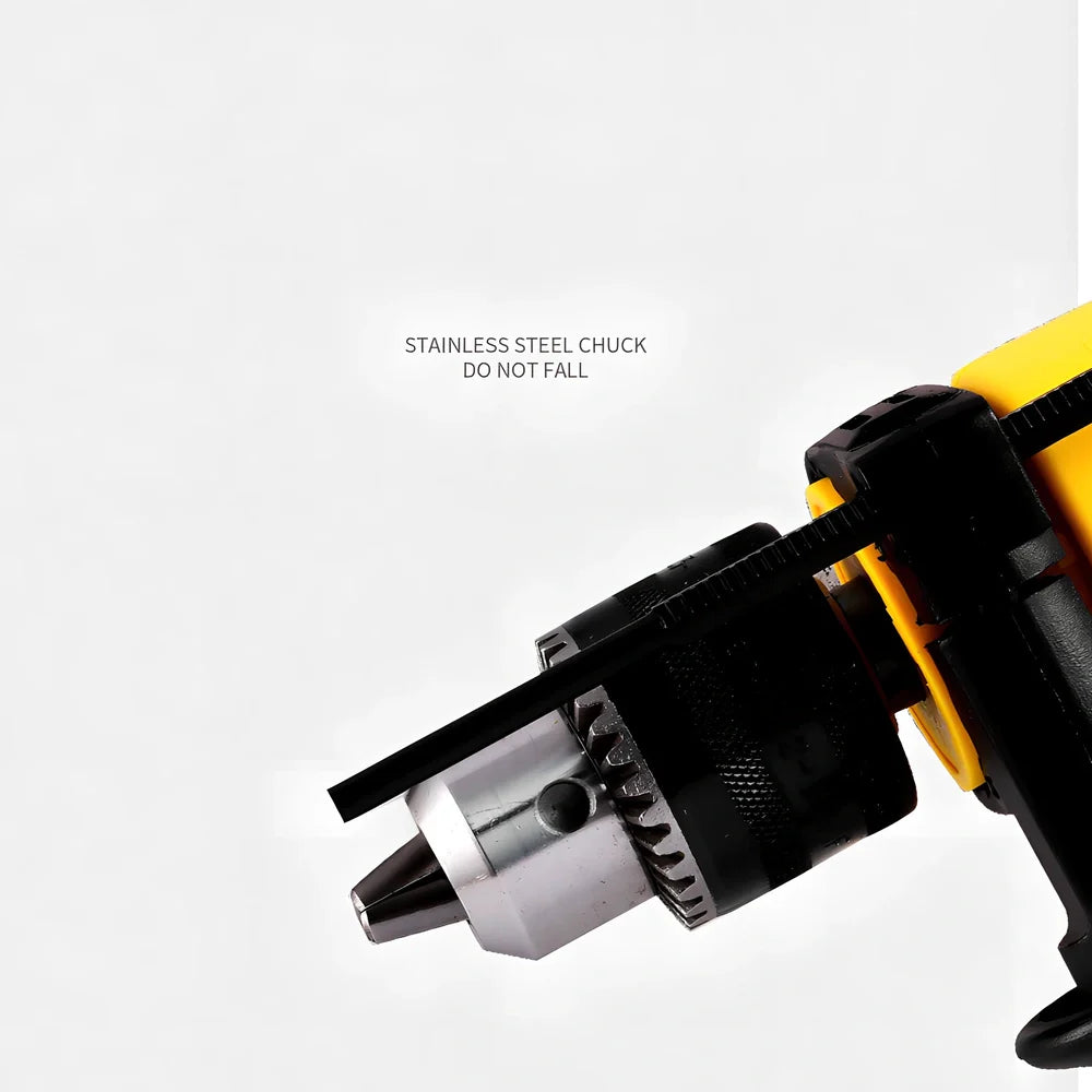 13mm household impact drill with 710W power, variable speed control, and UK plug