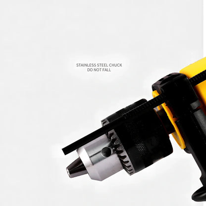 13mm household impact drill with 710W power, variable speed control, and UK plug