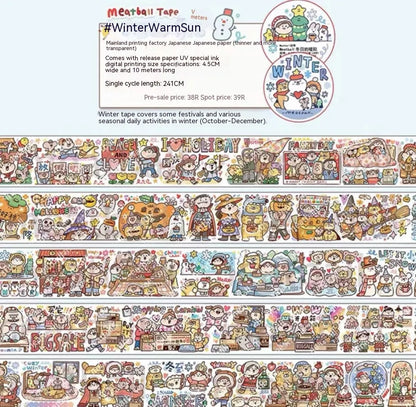 Haemorrhoid tape packaging stickers with cartoon characters, 42 styles, Japanese paper, 5 cm size