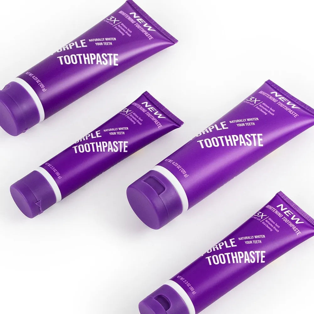 120g tube of purple whitening toothpaste for adult yellow stain removal