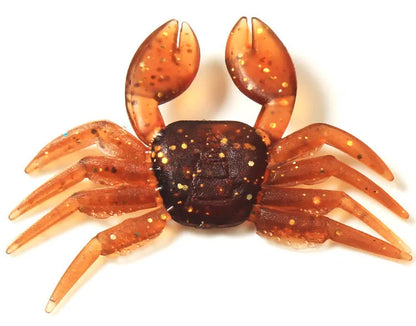 8cm PVC crab fishing lure in red or brown colour for saltwater freshwater fishing