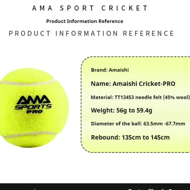 Cage Plate Tennis training balls with high elasticity for durable sports practice - 3-ball pack for cricket, tennis, and training drills in black, green, or yellow colour options