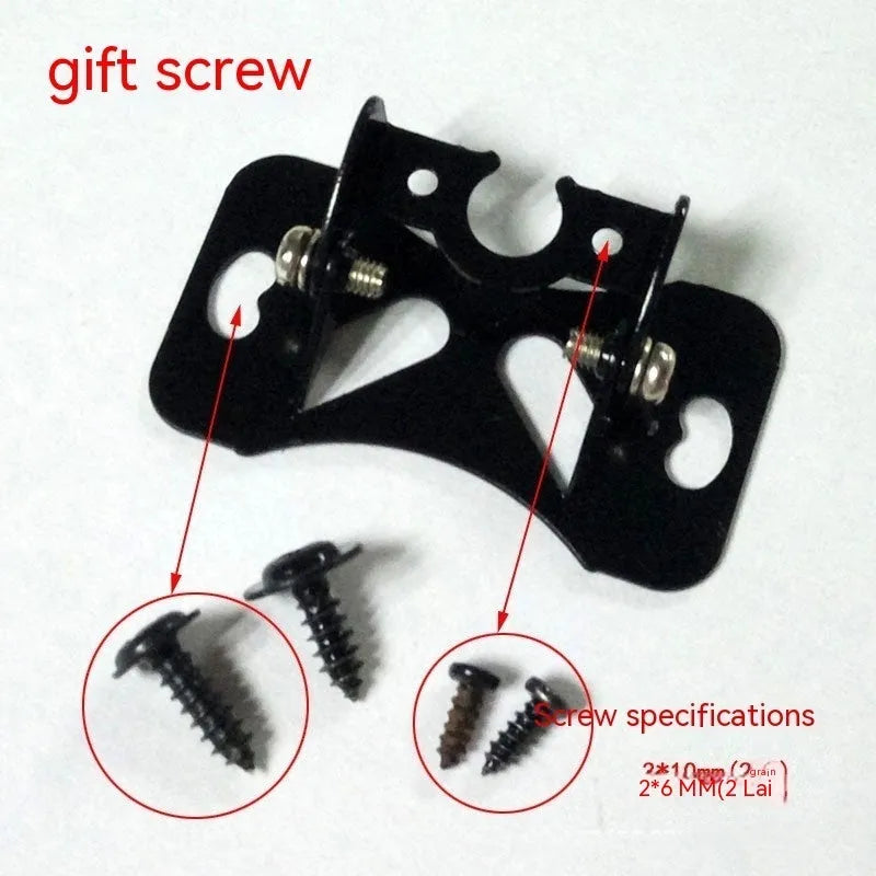 Black universal in-car camera holder with adjustable angle on a metal bracket