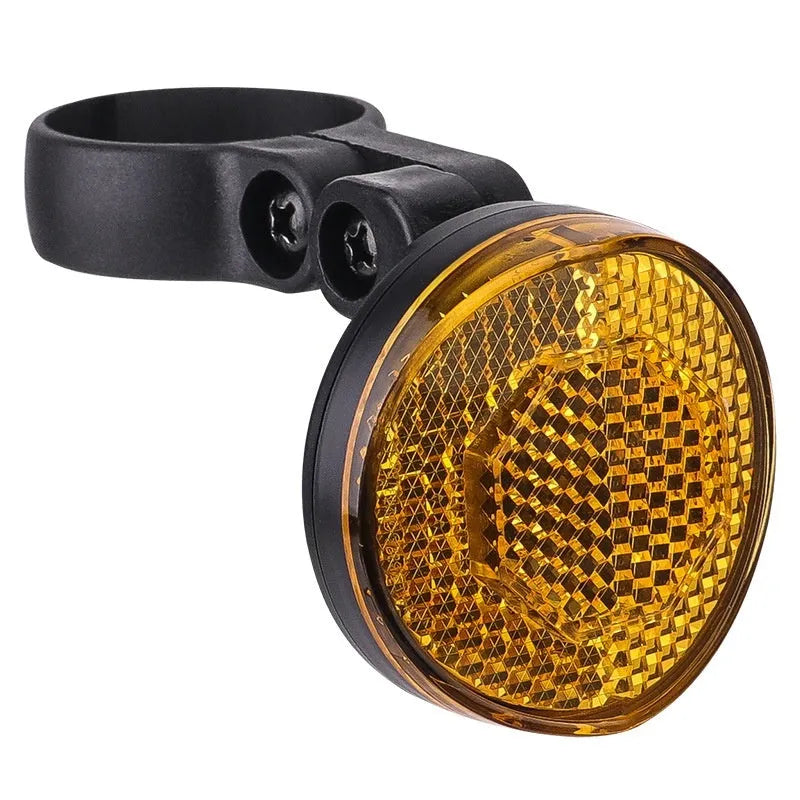 Plastic bicycle seatpost taillight bracket with anti-theft feature in red or yellow