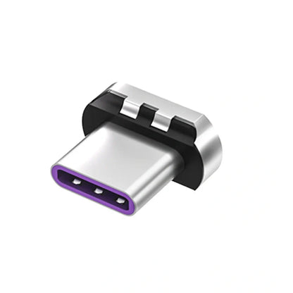 Dark grey magnetic charging adapter showing elbow connection design with multiple adapter heads for different device ports