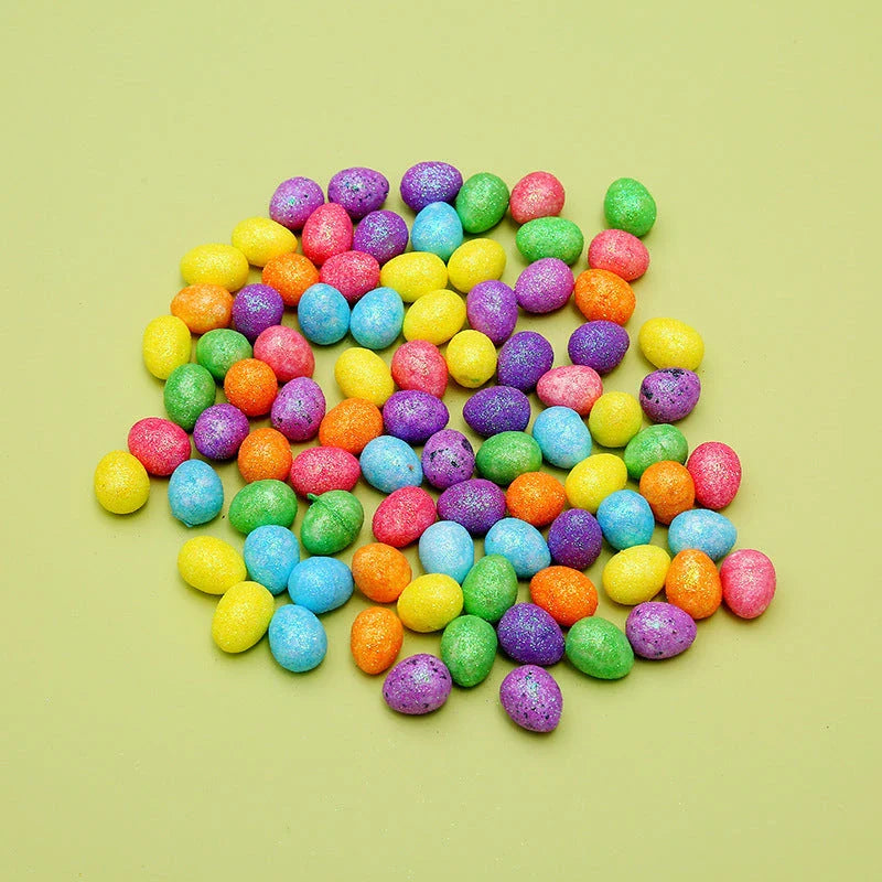 Colourful and vivid painted Easter egg ornaments in various sizes and styles, perfect for decorating Easter baskets, trees, and more.