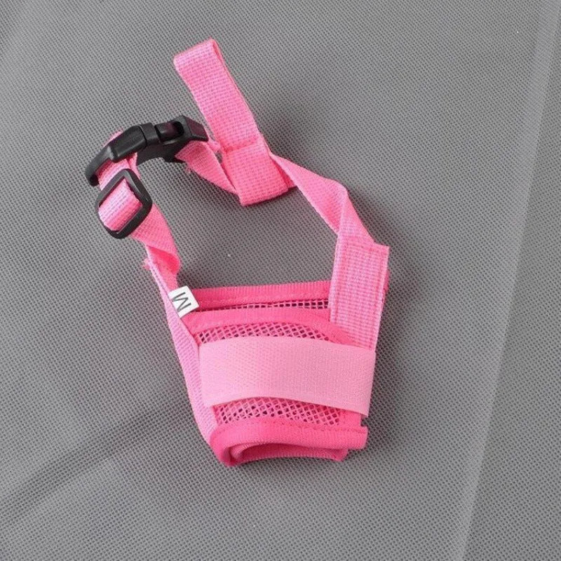 Adjustable plastic dog muzzle in various colours and sizes for behaviour management