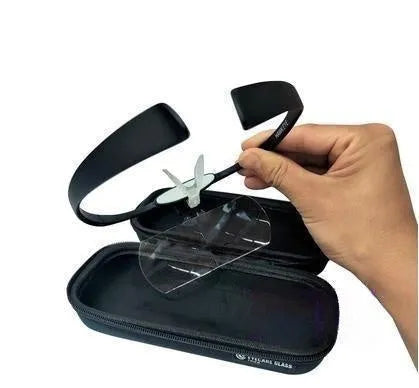 Wide headwear magnifying glass in 1.6X and 2X magnification options for jewellery, watch, and electronic repair work, made with Japanese lenses and adjustable nose pads, lightweight at 38g and 41g respectively with comfortable viewing distances