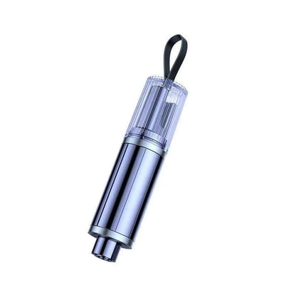 Black and red ABS plastic car safety hammer with spring-loaded window breaker and seatbelt cutter