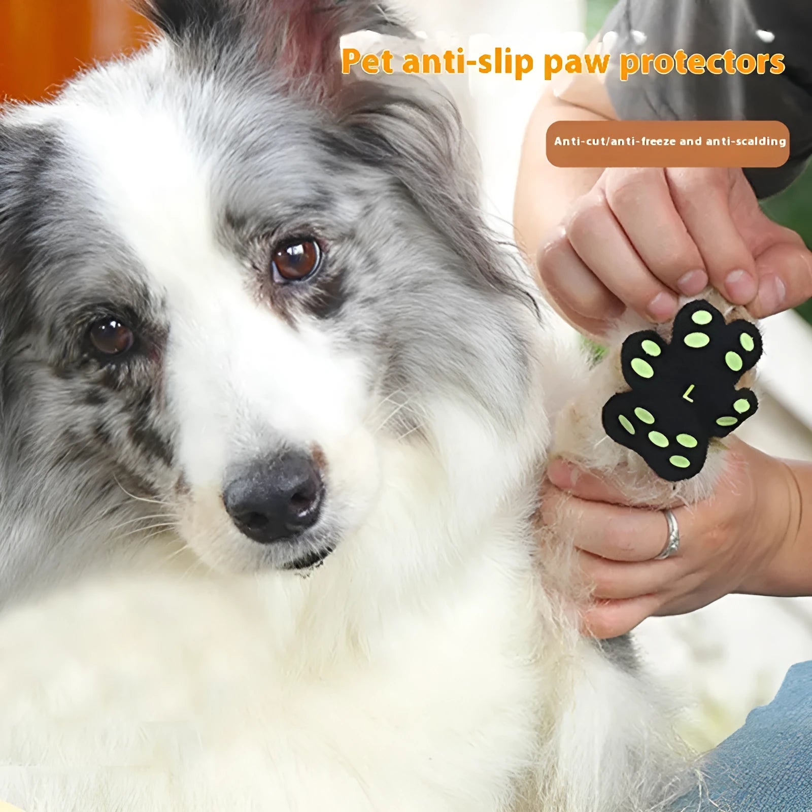 Breathable invisible silicone claw protection pads for dogs in S and M sizes