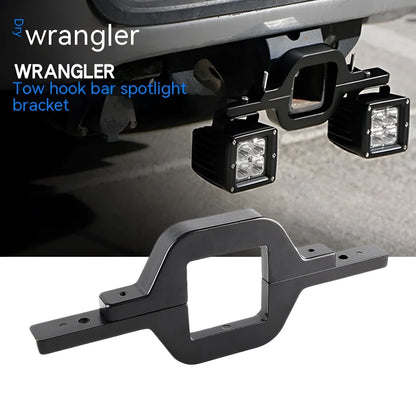 Black aluminium reversing light bracket for Jeep Wrangler vehicles