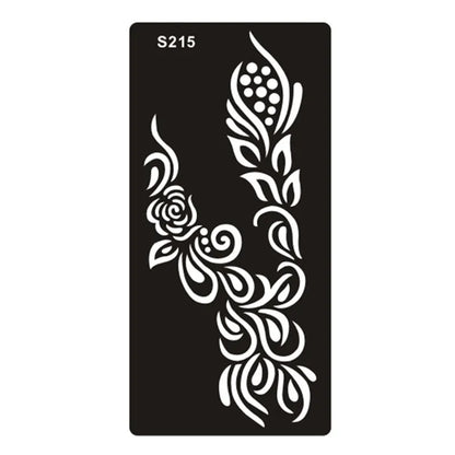 Hollow geometric tattoo template sticker on water transfer paper, Southeast Asian style design.