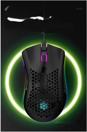 Hollow out wireless gaming mouse with luminous charging in black, cyan, or white
