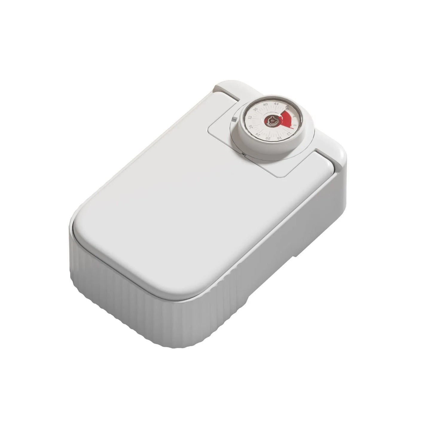 White automatic pet feeder with timer display, ice crystal cooling box, and modular connectors.