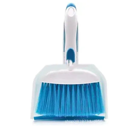 Small plastic handheld dustpan and brush cleaning kit in assorted colours.