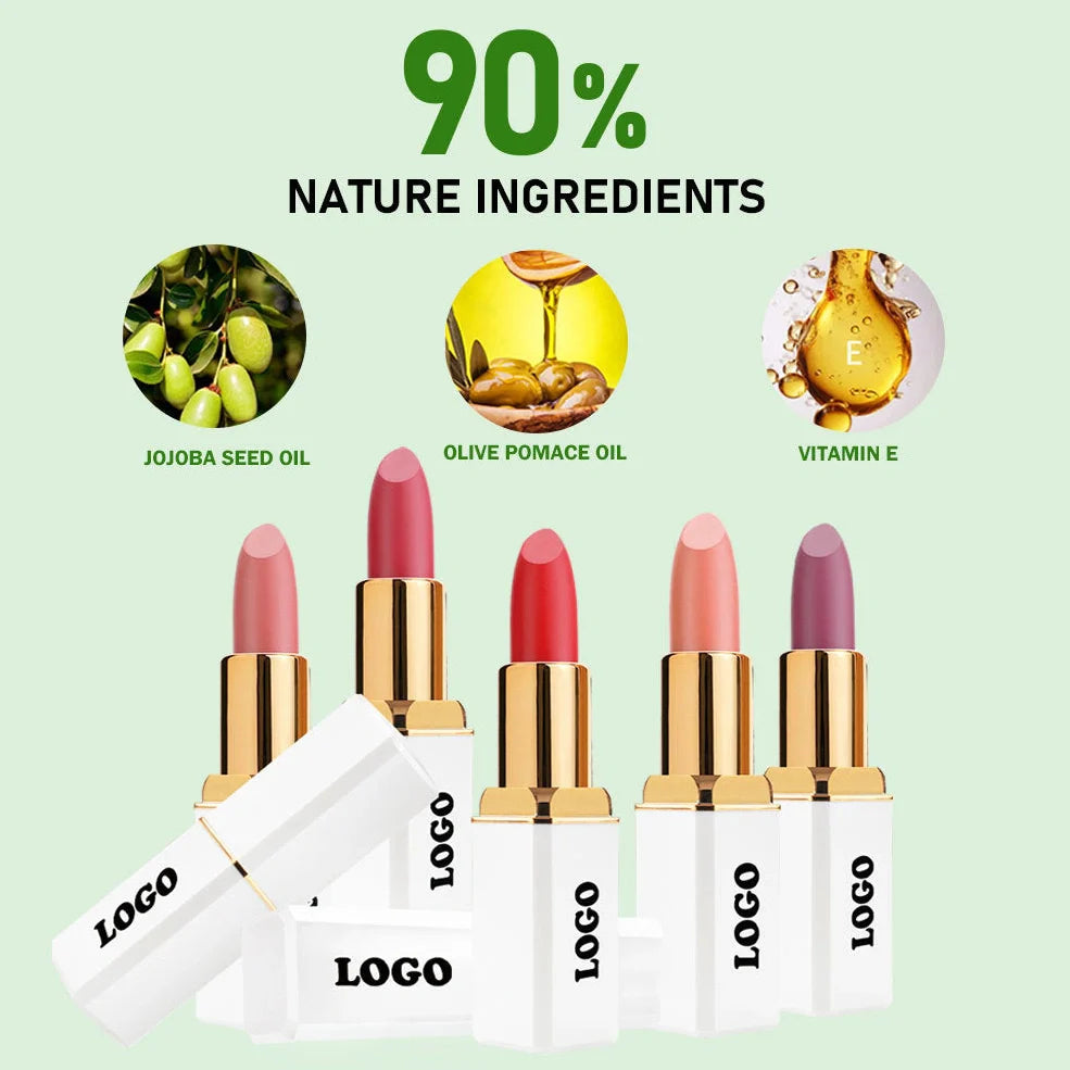Beauty Does Not Fade waterproof matte lipstick in standard case with anti-discoloration technology