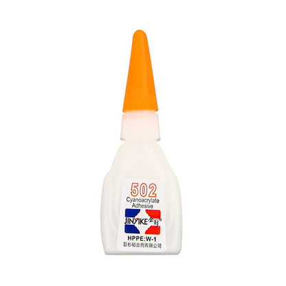 Two tubes of instant strong adhesive glue for shoe repairs in 3g and 8g sizes.