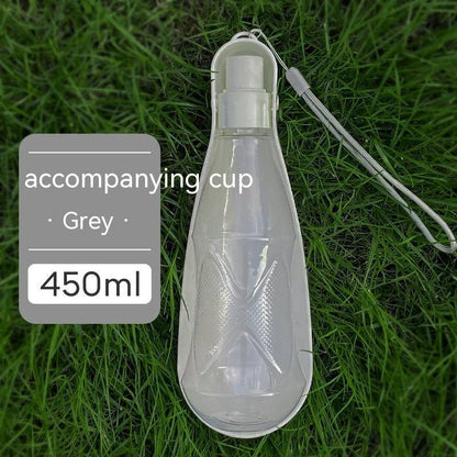 Portable folding dog water bottle with large 550ml capacity, available in multiple vibrant colors