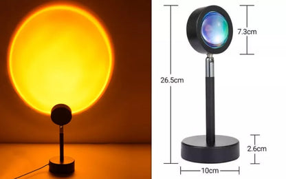 WiFi LED Sunset Projector Light with 16 colour options and 360° rotation