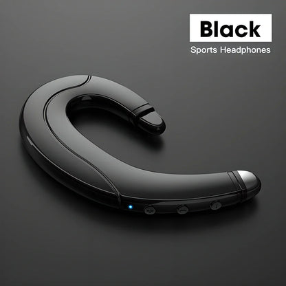 Comfortable Bluetooth ear-hook headset with bone-conduction technology for enhanced audio quality and awareness