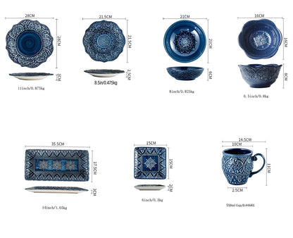 Baroque style porcelain bowl with relief pattern and petal-shaped edges, 15cm diameter