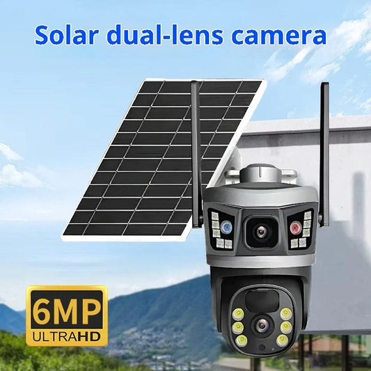 10x zoom monitoring camera ball machine with solar panel and compact 2.5-inch design