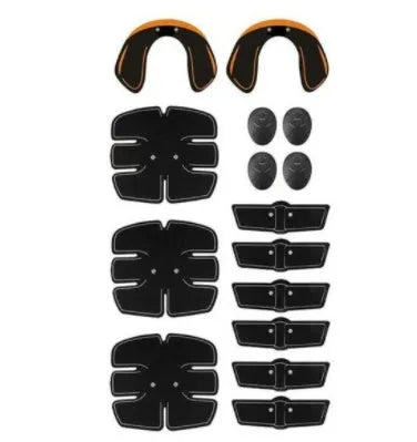 EMS hip muscle training stimulator with host unit and buttock patch for abdominal toning and buttock lifting