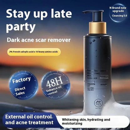 150ml men's facial cleanser bottle for oil control and blackhead removal
