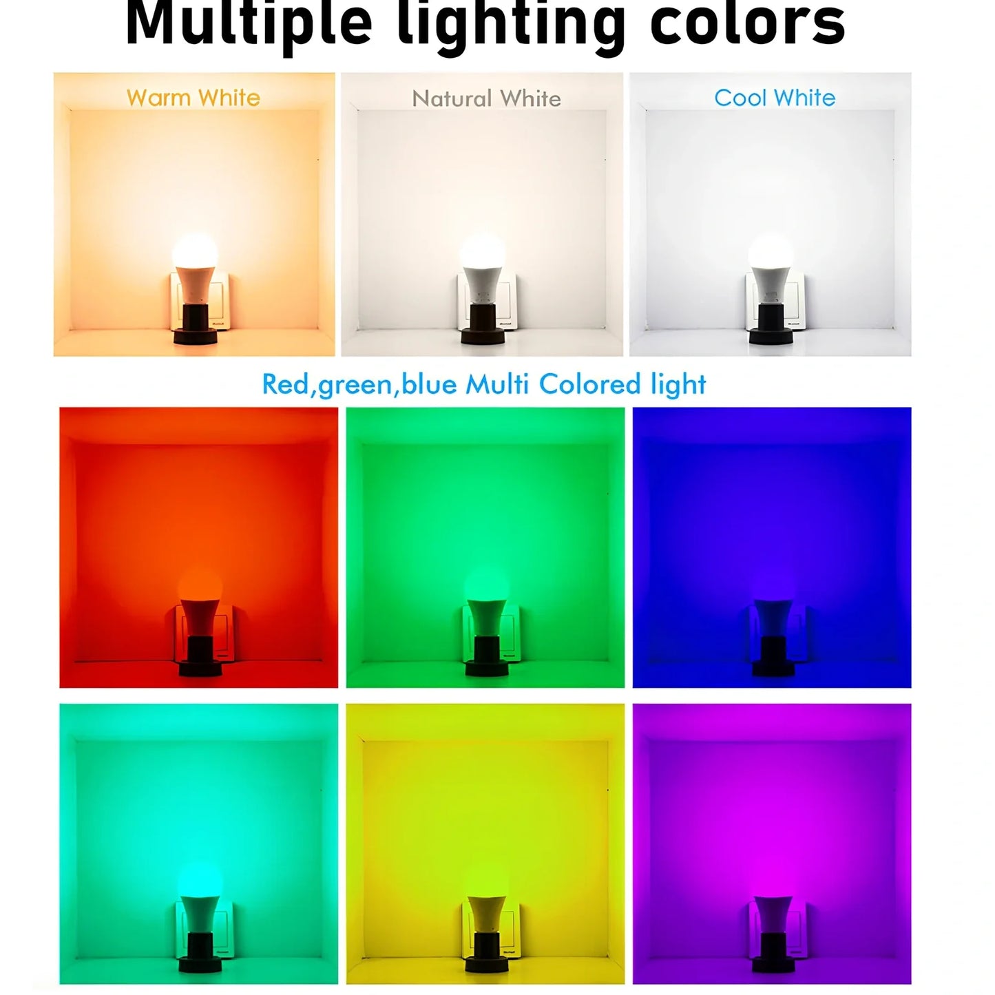 WiFi smart bulb with plastic-clad aluminium body measuring 60mm diameter