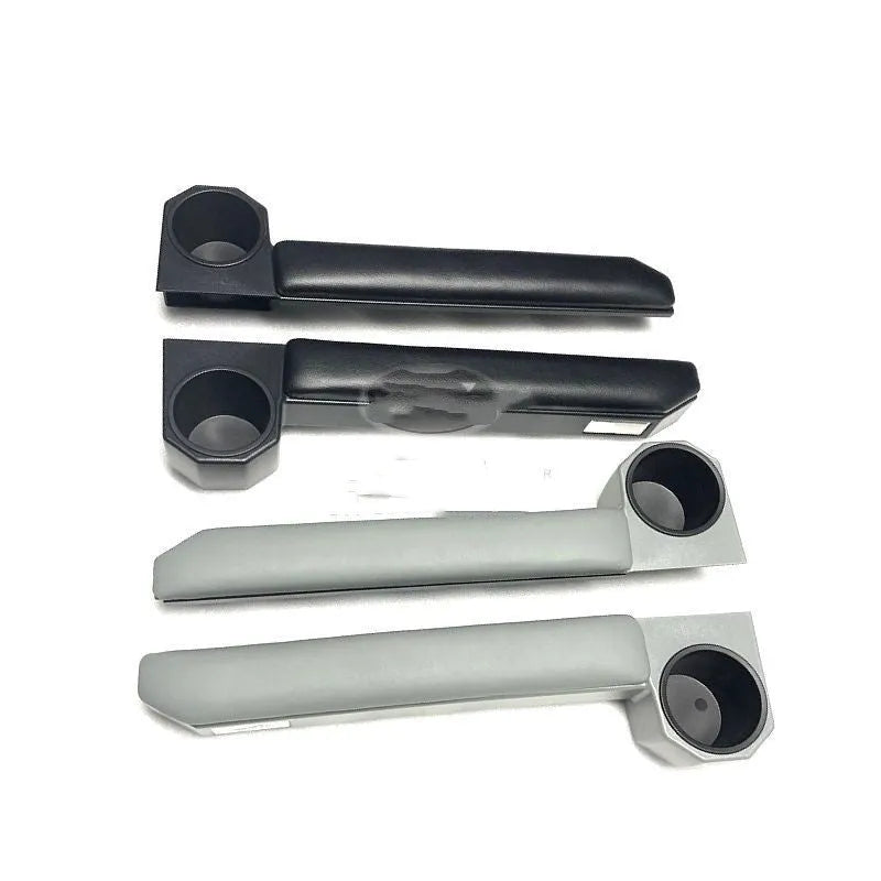 Grey car armrest door ring frame set with magnetic installation for centre console storage