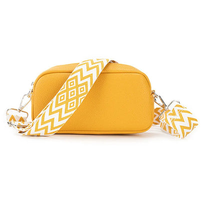 Soft PU women's one-shoulder crossbody bag in horizontal square shape with single strap