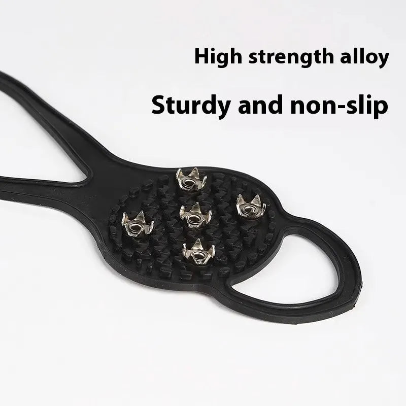 Five-tooth non-slip shoe covers, free size 35-43 universal, for snow and ice in winter and spring
