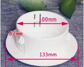 Plastic air conditioning hole cover set with multiple cap sizes and sealing glue for wall openings 37-165mm