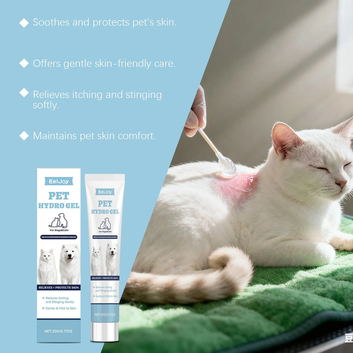 20g Pet Hydro Gel tube for dogs and cats with allantoin and panthenol soothing skin care