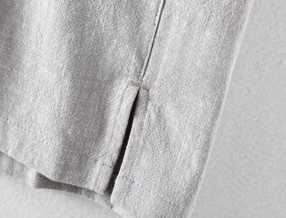 Men's cotton linen casual shirt in loose fit available in four solid colours