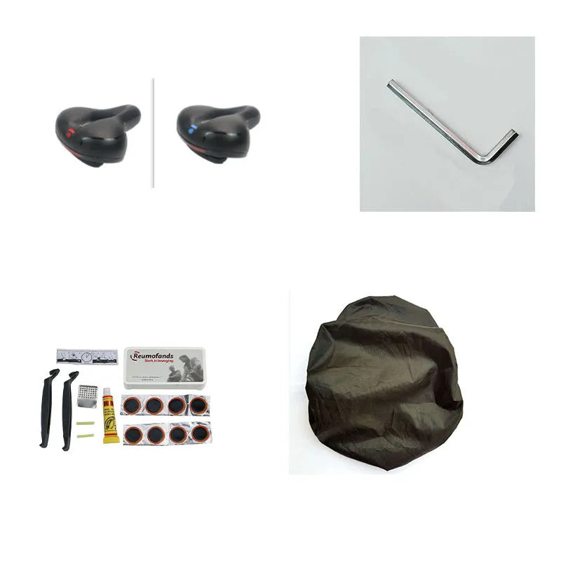 Bicycle cushion with silicone saddle, steel bow spring, and waterproof cover for enhanced cycling comfort