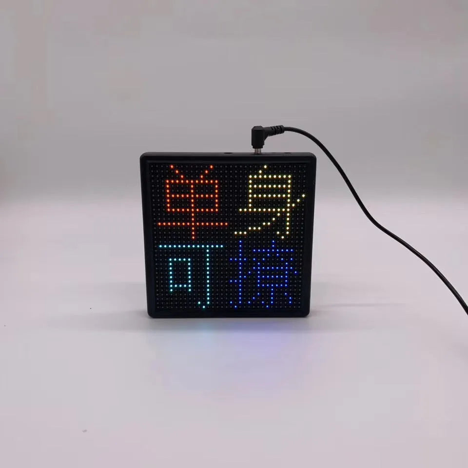 Bluetooth wireless LED car display screen with aluminium frame and 1024 RGB lights