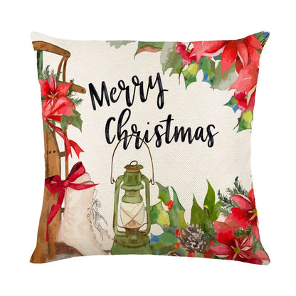 Cozy snowflake throw pillow covers with vibrant holiday designs in multiple color options