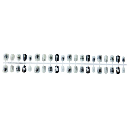Wansheng YT2 nail stickers in short ladder and long ladder shapes with glossy or frosted sealing layer, 40 pieces per set