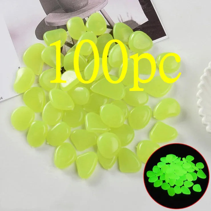 Qiming fluorescent luminous stones in mixed colours for aquarium and garden decoration