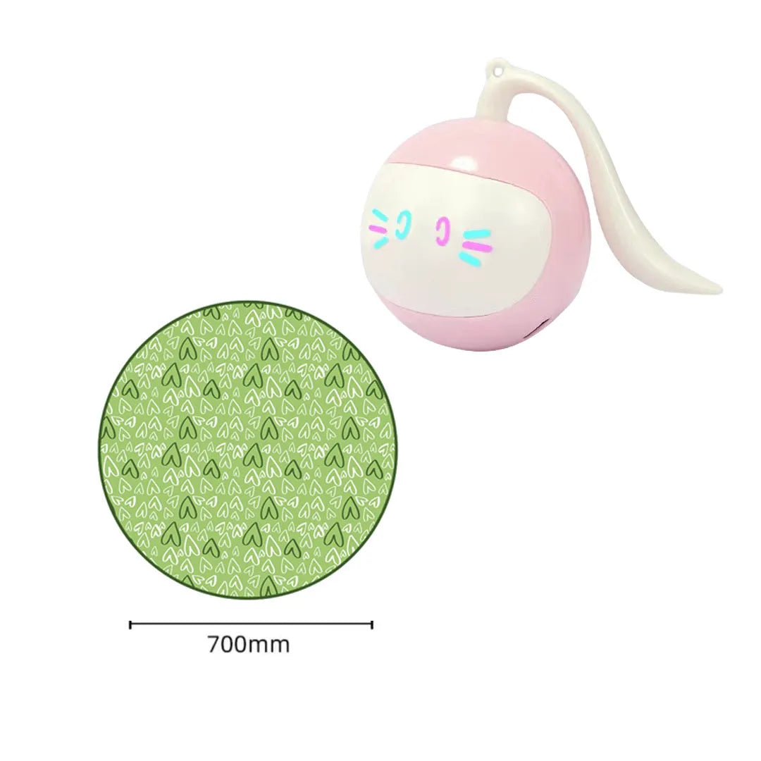 70cm nylon cat hunting cover with electric motion ball, available in pink or green, USB powered for indoor cats