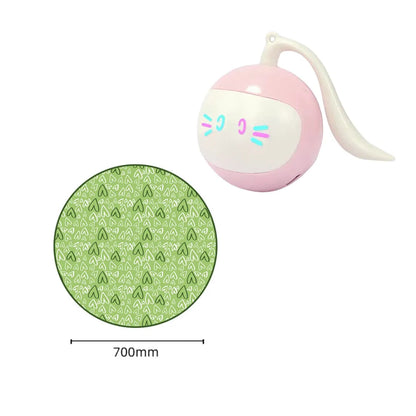 70cm nylon cat hunting cover with electric motion ball, available in pink or green, USB powered for indoor cats