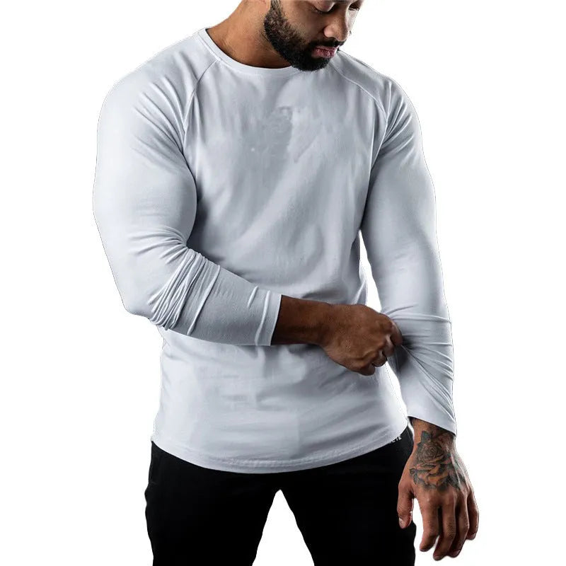 Men's short sleeve cotton sports T-shirt in Army Green, shown in a US size L.