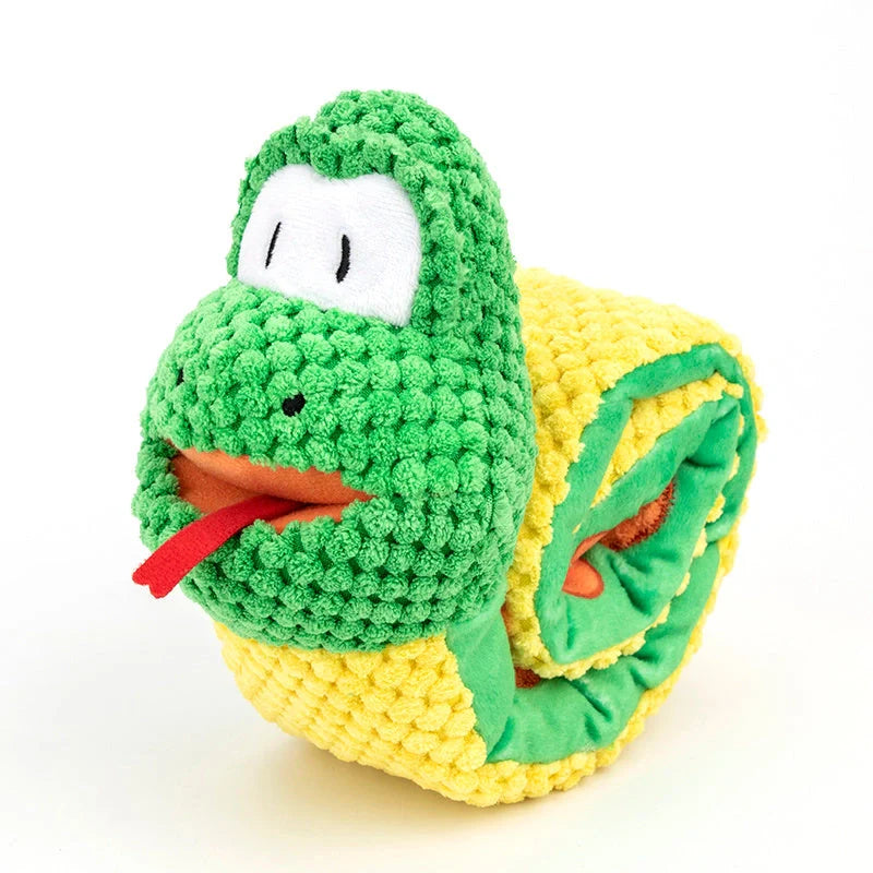 Colourful Snake Snuffle Toy for dogs, designed for mental stimulation and fun