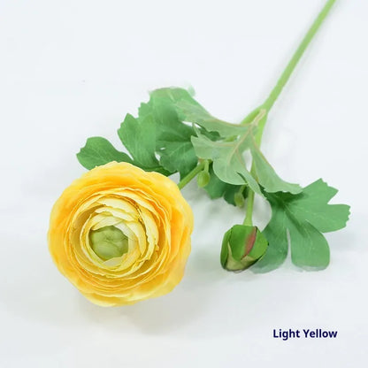 Single stem artificial silk peony flower in a choice of seven colours