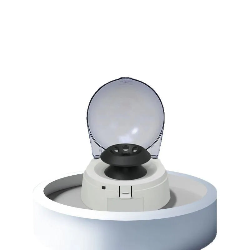 Mini laboratory centrifuge unit with compact 157x170x120mm dimensions and 7000 rpm rotation speed