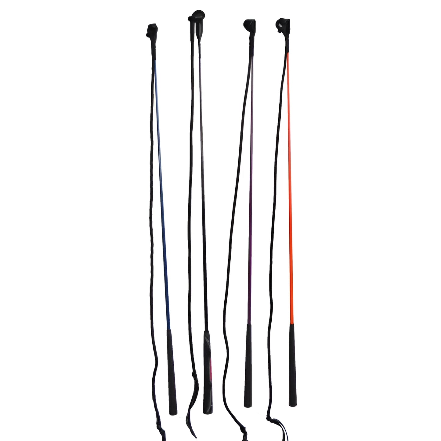 Nylon fibre glass training whip for horse riding and dressage work