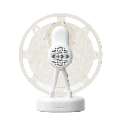 White Ferris wheel Bluetooth speaker with colourful water ripple atmosphere lighting effects